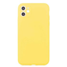 Gpack Apple İPhone 11 Mara Mat Soft Kamera Korumalı Sarı Kılıf
