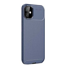 Gpack Apple iPhone 11 Negro Karbon Dizayn Lacivert Silikon Kılıf