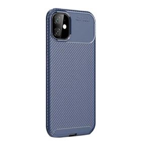 Gpack Apple iPhone 11 Negro Karbon Dizayn Lacivert Silikon Kılıf