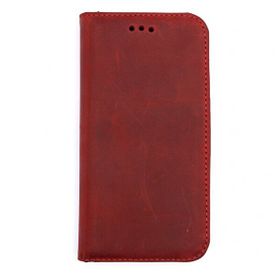 Gpack Apple iPhone 11 Pro Max Hakiki Deri Cüzdan Gizli Mıktanıslı Kırmızı Kılıf