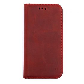 Gpack Apple iPhone 11 Pro Max Hakiki Deri Cüzdan Gizli Mıktanıslı Kırmızı Kılıf