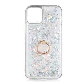Gpack Apple iPhone 11 Pro Max Milce Sulu Yüzüklü Silikon Arka Kapak Gold Kılıf