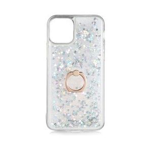 Gpack Apple iPhone 11 Pro Max Milce Sulu Yüzüklü Silikon Arka Kapak Gold Kılıf