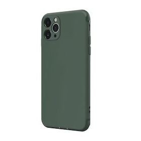Gpack Apple iPhone 11 Pro Max Renkli Tıpalı Kamera Korumalı Silikon Esnek Koruma Siyah Kılıf