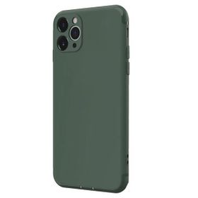 Gpack Apple iPhone 11 Pro Max Renkli Tıpalı Kamera Korumalı Silikon Esnek Koruma Siyah Kılıf