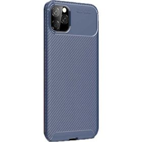 Gpack Apple iPhone 11 Pro Negro Karbon Dizayn Lacivert Silikon Kılıf