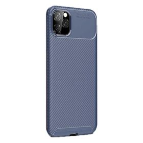 Gpack Apple iPhone 11 Pro Negro Karbon Dizayn Lacivert Silikon Kılıf