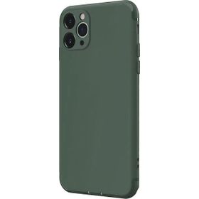 Gpack Apple Iphone 11 Pro Renkli Tıpalı Kamera Korumalı Esnek Koruma Haki Silikon Cep Telefonu Kılıf