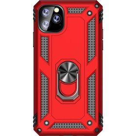 Gpack Apple Iphone 11 Pro Vega Standlı Yüzüklü Mıknatıslı Nano Glass Kırmızı Cep Telefonu Kılıf