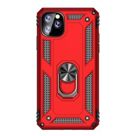 Gpack Apple Iphone 11 Pro Vega Standlı Yüzüklü Mıknatıslı Nano Glass Kırmızı Cep Telefonu Kılıf