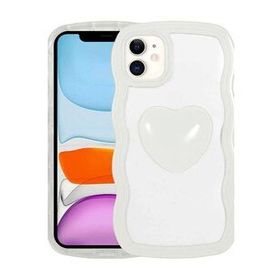 Gpack Apple iPhone 11 Renkli Kalp Figürlü Ponçik Kapak Kılıf