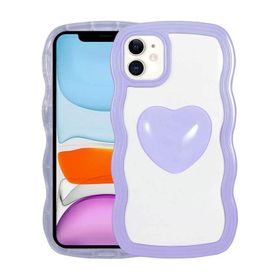 Gpack Apple iPhone 11 Renkli Kalp Figürlü Ponçik Kapak Kılıf