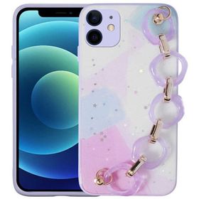 Gpack Apple iPhone 11 Simli Desenli El Askılı Tutacaklı Elsa Silikon Kapak Kılıf