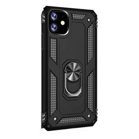 Gpack Apple iPhone 11 Vega Standlı Yüzüklü Mıknatıslı Gümüş Kılıf