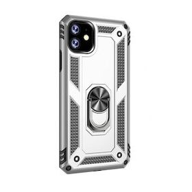 Gpack Apple iPhone 11 Vega Standlı Yüzüklü Mıknatıslı Gümüş Kılıf
