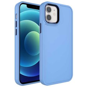 Gpack Apple İphone 12 Botox Mat Silikon Renkli Parlak Tuşlu Kılıf