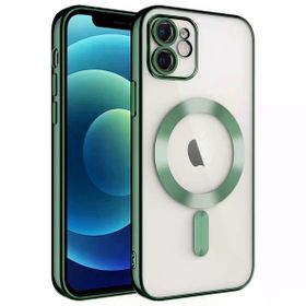 Gpack Apple iPhone 12 Demre Renkli Silikon Magsafe Wireless Şarj Özellikli Kılıf