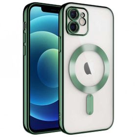 Gpack Apple iPhone 12 Demre Renkli Silikon Magsafe Wireless Şarj Özellikli Kılıf