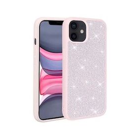 Gpack Apple iPhone 12 Diamond Parlak Taşlı Ston Kapak Silikon Kılıf