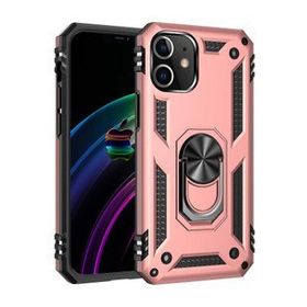 Gpack Apple Iphone 12 Kılıf Tank Koruma Vega Standlı Yüzüklü Mıknatıslı Lacivert Kılıf+ Nano Glass Koruyucu