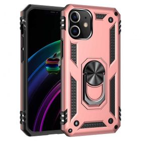 Gpack Apple Iphone 12 Kılıf Tank Koruma Vega Standlı Yüzüklü Mıknatıslı Lacivert Kılıf+ Nano Glass Koruyucu