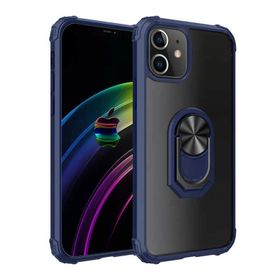Gpack Apple İphone 12 Mini Mola Yüzüklü Siyah Kapak Kılıf