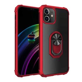 Gpack Apple İphone 12 Mini Mola Yüzüklü Siyah Kapak Kılıf