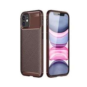 Gpack Apple Iphone 12 Mini Negro Karbon Dizayn Silikon Nano Glass Kahverengi Cep Telefonu Kılıfı