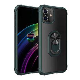 Gpack Apple İphone 12 Mola Siyah Yüzüklü Kapak Kılıf