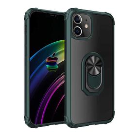 Gpack Apple İphone 12 Mola Siyah Yüzüklü Kapak Kılıf