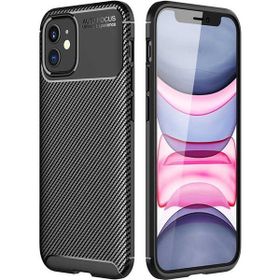 Gpack Apple iPhone 12 Negro Karbon Dizayn Silikon Siyah Kılıf