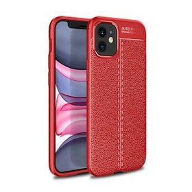 Gpack Apple Iphone 12 Niss Silikon Deri Görünümlü Nano Glass Lacivert Cep Telefonu Kılıfı