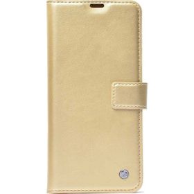Gpack Apple iPhone 12 Pro Kar Delüx Cüzdan Kartvizitli Standlı Kopçalı Gold Kılıf