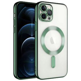 Gpack Apple iPhone 12 Pro Max Demre Renkli Silikon Magsafe Wireless Şarj Özellikli Kılıf