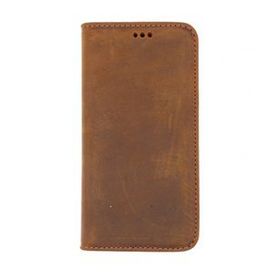 Gpack Apple iPhone 12 Pro Max Hakiki Deri Cüzdan Gizli Mıktanıslı Kırmızı Kılıf