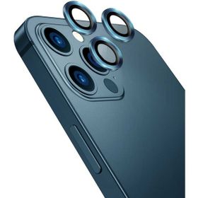 Gpack Apple iPhone 12 Pro Max Kamera Metal Cam Mavi Lens Koruyucu