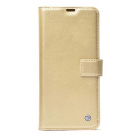 Gpack Apple iPhone 12 Pro Max Kar Delüx Cüzdan Kartvizitli Standlı Kopçalı Gold Kılıf