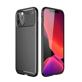 Gpack Apple Iphone 12 Pro Max Negro Karbon Dizayn Lacivert Ekran Koruyucu Silikon Cep Telefonu Kılıfı