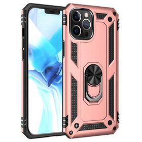 Gpack Apple iPhone 12 Pro Max Tank Koruma Vega Standlı Yüzüklü Mıknatıslı Bronz Kılıf