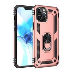 Gpack Apple Iphone 12 Pro Max Tank Koruma Vega Standlı Yüzüklü Mıknatıslı Nano Glass Kırmızı Cep Telefonu Kılıfı