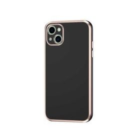 Gpack Apple iPhone 13 Bark Parlak Silikon Renkli Kenarları Rose Lila Kılıf
