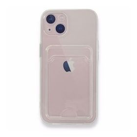 Gpack Apple iPhone 13 Kartlıklı Şeffaf Silikon Lux Korumalı Kılıf