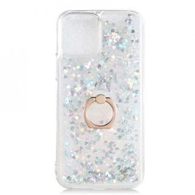 Gpack Apple iPhone 13 Mini Milce Sulu Yüzüklü Silikon Arka Kapak Gold Kılıf