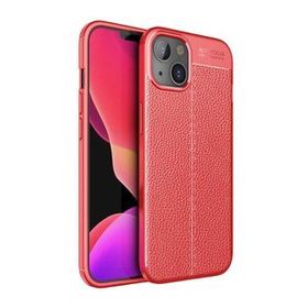 Gpack Apple Iphone 13 Mini Niss Silikon Deri Görünümlü Nano Glass Kırmızı Cep Telefonu Kılıfı
