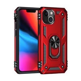 Gpack Apple Iphone 13 Mini Vega Tank Standlı Yüzüklü Mıknatıslı Nano Glass Kırmızı Cep Telefonu Kılıfı