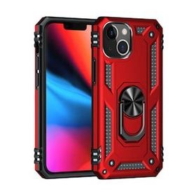 Gpack Apple Iphone 13 Mini Vega Tank Standlı Yüzüklü Mıknatıslı Nano Glass Kırmızı Cep Telefonu Kılıfı