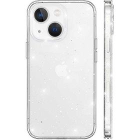 Gpack Apple iPhone 13 Mini Vixy Transparan Simli Görünüm Renksiz Kılıf