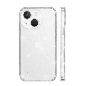 Gpack Apple iPhone 13 Mini Vixy Transparan Simli Görünüm Renksiz Kılıf