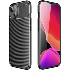 Gpack Apple iPhone 13 Negro Karbon Görünüm Dizayn Silikon Siyah Kılıf
