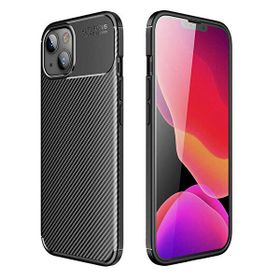 Gpack Apple iPhone 13 Negro Karbon Görünüm Dizayn Silikon Siyah Kılıf